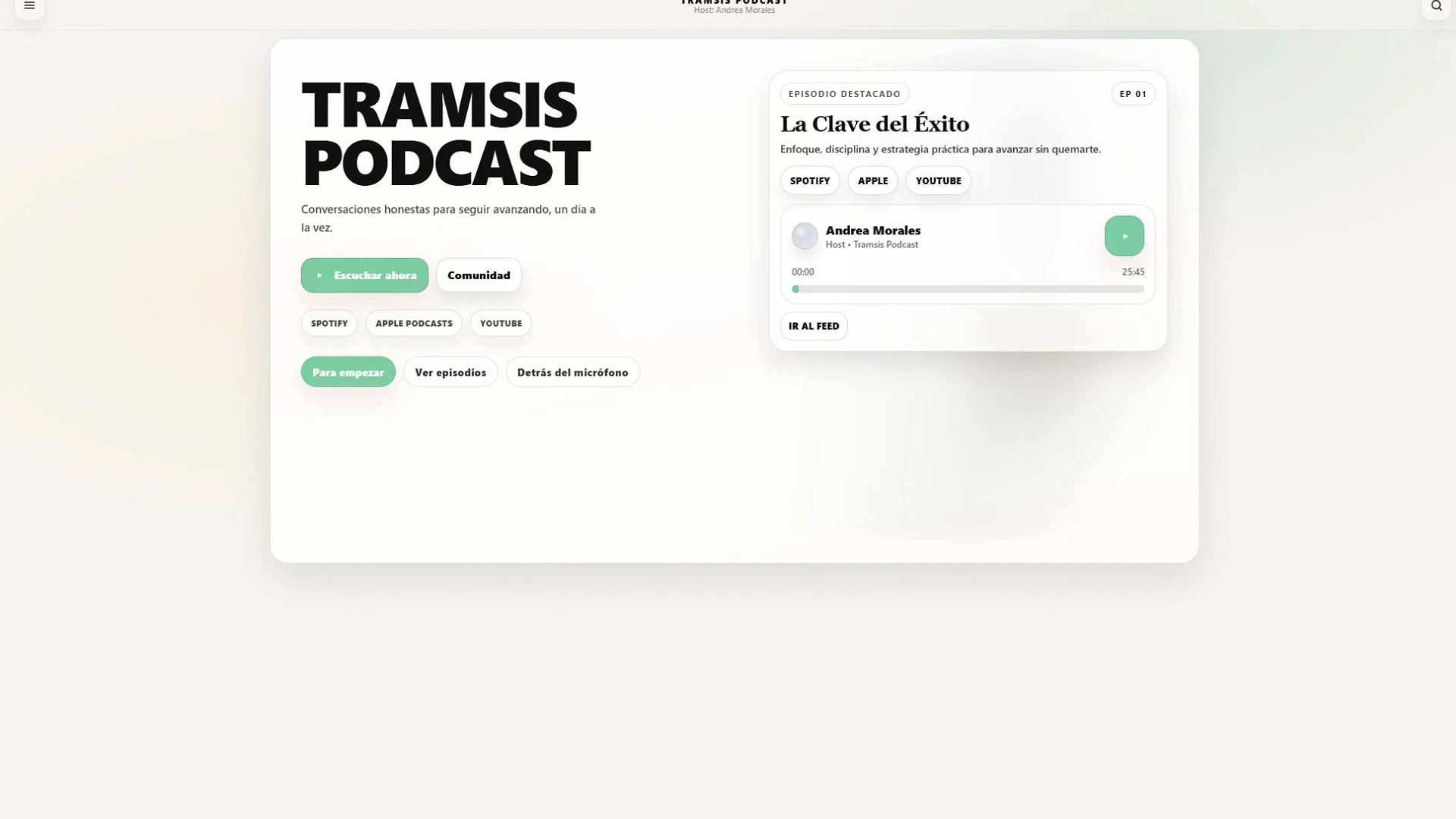 Vista de Tramsis Podcast